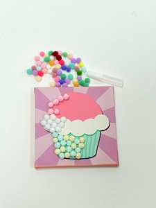 Mỹ thuật trang trí vuông nghệ sĩ nghệ sĩ vải sơn Hội Đồng Quản trị bằng gỗ khung vải khung trang trí đầy màu sắc Kem - Product Image 2