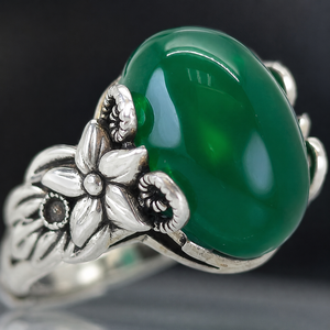 Anello Aperto Vintage con Fiore, Anello da Donna alla Moda, Accessorio Regolabile per Dito, Stile Retrò - Product Image 3