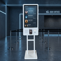 Terminal de Pedidos y Pagos de Autoservicio de 32 Pulgadas, Kiosco Táctil PACP de 10 Puntos, Kiosco de Pie para Sistemas de Pedidos de Comida en Restaurantes