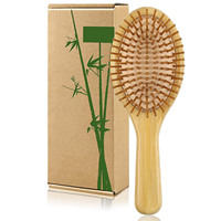 Fabricant de brosses à cheveux naturelles masseur de tête en bambou brosse d'application d'huile de cuir chevelu brosse à cheveux en bambou personnalisée masseur