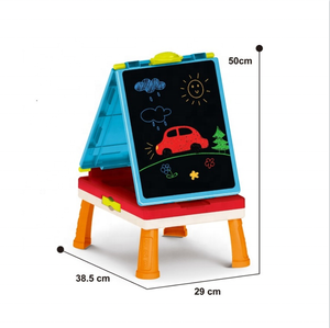 Pintor Talentoso, Juguete Educativo 2 en 1, Pizarra de Doble Cara para Niños, Soporte Plegable, Pizarra de Dibujo Artística con Juego - Product Image 4