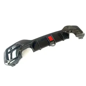 StarNav Rear Bumper Lip Plate For F20 120i 120d 125d 125i M Sport 2015-2019 Lci Style Rear <b>Diffuser</b> With Red <b>LED</b> Lamp Body Kits - Product Image 6