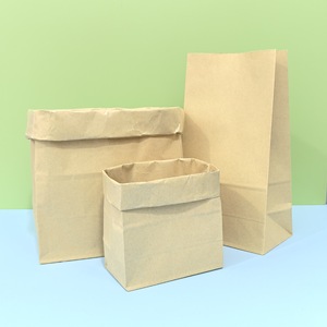 Bolsa de Papel Kraft Desechable con Fondo Cuadrado y Asas de la Marca <span class=keywords><strong>Cheng</strong></span> <span class=keywords><strong>Huang</strong></span>, Resistente al Aceite, 9x5.5x18 Pulgadas, Personalizable para Llevar Comida, Regalos y Empaque de Alimentos - Product Image 3