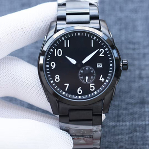 Nuevo Reloj Mecánico para Hombre, Edición Personalizada, Correa de Acero Inoxidable de 5 Eslabones, Esfera Negra Mate, Automático, Luminoso, con Fecha - Product Image 1