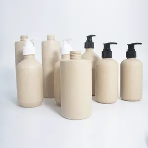 Eco-Vriendelijke Cosmetische 200Ml 300Ml 500Ml 800Mlclear Frosted Finish Biologisch Afbreekbare Lege Vierkante Pet Shampoo Fles Spuitfles
