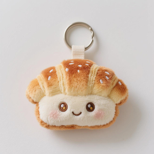 Tùy Chỉnh Dễ Thương Phim Hoạt Hình Croissant Sang Trọng Mặt Dây Chuyền Nhồi Bông Đồ Chơi Mềm Móc Chìa Khóa Ba Lô Vòng Chìa Khóa - Product Image 6