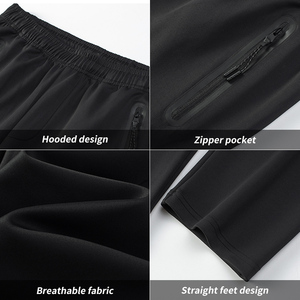 Ensemble de survêtement de sport pour homme, veste et pantalon, deux pièces, ensemble de gym, séchage rapide, survêtement uni - Product Image 5