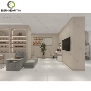 Estilo de moda Tienda de cosméticos Diseño de interiores Escaparate de exhibición de cosméticos de moda Gabinete de pared de maquillaje duradero para decoración de tienda - Product Image 1