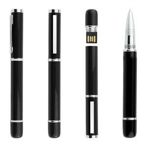 Promotional Gadget Metal Ballpoint Pen Usb Flash Drive 8GB 16GB 32GB 64GB Custom Logo Usb Memory Stick Pendrive