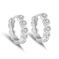 Boucles d'oreilles Dan Jewelry en zircone cubique pour femmes, serties de 5A, plaquées or 18 carats, argent sterling 925, hypoallergéniques