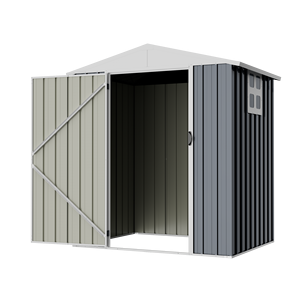 Caseta de Almacenamiento Multiusos para Jardín EG0604-H160-H, Caseta Metálica para Exteriores con Ventana, Caseta de Almacenamiento para Patio Trasero - Product Image 4