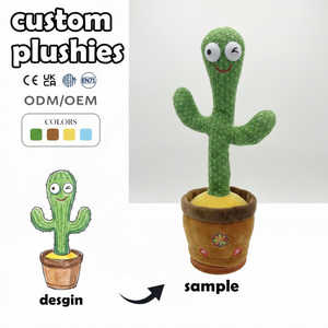 Fabricant de jouets en peluche personnalisés à faible MOQ, jouets en peluche animaux en peluche, chat personnalisé, <span class=keywords><strong>cactus</strong></span>, peluche anime, poupée en peluche douce personnalisée - Product Image 2