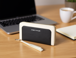 Cartera Larga TOMER PILSN para Mujer, con Cierre de Cremallera Grande, Material PU, Uso Diario, Estilo Minimalista - Product Image 2