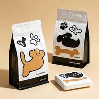 Sacs refermables mats durables personnalisés résistants aux déchirures pour chiens et chats, pochettes écologiques verticales pour aliments pour animaux, impression par gravure, anti-humidité