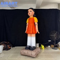 Décoration d'événements de grande taille, poupée de dessin animé gonflable, ballon de personnage de fille mignon gonflable