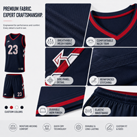 Conjunto de Uniforme de Baloncesto Personalizado, Pantalones Cortos de Malla Transpirable con Nombre y Número, Ropa Deportiva OEM para Clubes, Escuelas, Equipos Juveniles y Adultos
