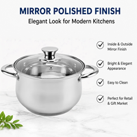 Ensemble de casseroles en acier inoxydable en forme de pomme, multifonctionnel, au design élégant, pour soupes et bouillons, avec couvercles, vente en gros