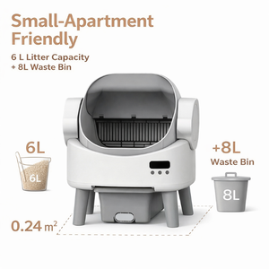 Lettiera per Gatti Intelligente Autopulente con Controllo APP, <span class=keywords><strong>a</strong></span> Tetto Aperto, Grande Capacità, Doppia Sicurezza con Sensori Anti-Pizzicamento per Più Gatti - Product Image 3
