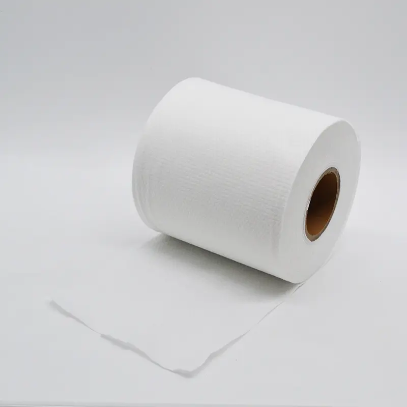 White viscose fabric roll cross spunlace nonwoven facecloth rolls for wet wipes