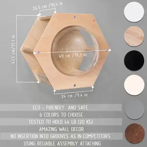 दीवार बिल्ली खेल का मैदान पालतू बिस्तर अद्भुत बिल्ली गुफा बॉक्स के साथ अच्छी तरह से अलमारियों शिल्प - Product Image 6