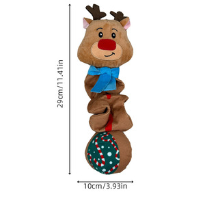 Wholesale Eco-Friendly <b>Plush</b> Squeaky Dog Pet <b>Large</b> Winter Christmas Themed Festive Holiday Indoor Use Toy - Product Image 6