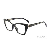Montures de lunettes optiques œil-de-chat de luxe légères en acétate TR et matériaux mixtes, confortables et très élastiques, pour verres correcteurs