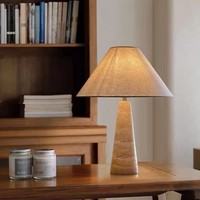 Jaune Cave Pierre Design Moderne Nordique Creative Maison Chevet Wabi Uki Crème Unique Lune Décoratif Lampe De Bureau Led Lampes De Table