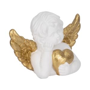 Statua Decorativa da Giardino Cherubino con Cuore per Esterni, Portico e Patio - Product Image 2
