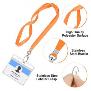 10-Piece <b>Set</b> of <b>Colourful</b> ID Card Holders & Lanyards for Work Cards Keychains - Product Image 6