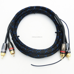 Câble audio haute fidélité <span class=keywords><strong>RCA</strong></span> tressé à paire torsadée <span class=keywords><strong>RCA</strong></span> vers <span class=keywords><strong>RCA</strong></span> pour voiture, câble micro auxiliaire de haute qualité, mâle-mâle en métal - Product Image 6