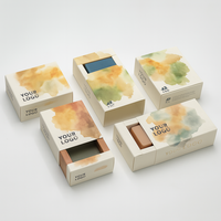 Boîte à tiroir fantaisie de marque écologique personnalisée boîte en carton blanche créative boîte de papier d'emballage de savon fait main estampé à chaud