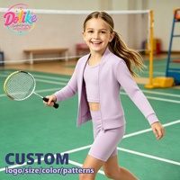 Ropa Deportiva Personalizada para Niñas, Chaquetas de Entrenamiento, Conjunto de Dos Piezas, Ropa de Bádminton, Yoga, Gimnasio, Ropa Deportiva