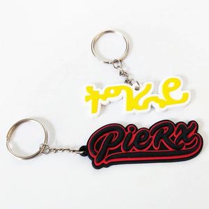 The Cheapest Promotional Gifts No Minimum <b>Custom</b> logo Name Soft Rubber Pvc Keychains - Product Image 2