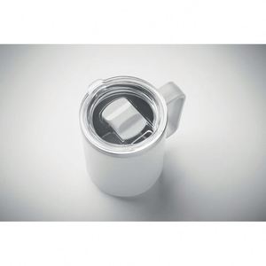 Mug à café promotionnel personnalisé avec logo, écologique, 400 ml, en acier inoxydable, avec couvercle jetable en PP et couvercle coulissant pour la boisson - Product Image 5