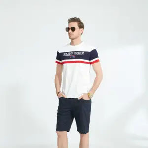 Raidyboer vendita calda casual moda sportiva confortevole t-shirt da uomo bianche