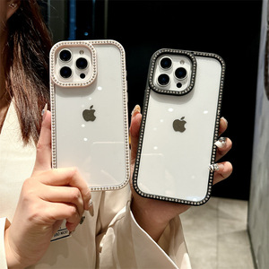 Custodia per telefono con doppio lato in diamante ad alta trasparenza per <span class=keywords><strong>iPhone</strong></span> 17 Pro Max <span class=keywords><strong>Xr</strong></span> <span class=keywords><strong>Cover</strong></span> in TPU antiurto con placca - Product Image 4