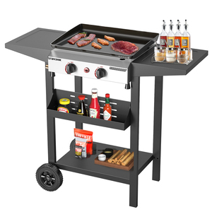 Barbecue gril poêle électrique brûleur cuisinière 2 brûleurs barbecue <span class=keywords><strong>plancha</strong></span> plaque chauffante à <span class=keywords><strong>gaz</strong></span> pour patio - Product Image 1