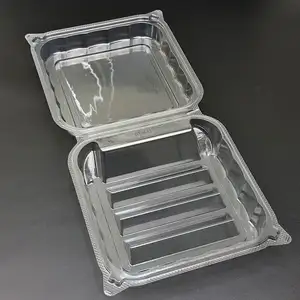 批发高品质透明一次性宠物果蔬泡罩托盘塑料容器包装盒