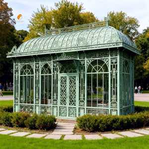 MILY Hoogwaardige op maat gemaakte smeedijzeren gazebo kas in Europese stijl te koop - Product Image 3