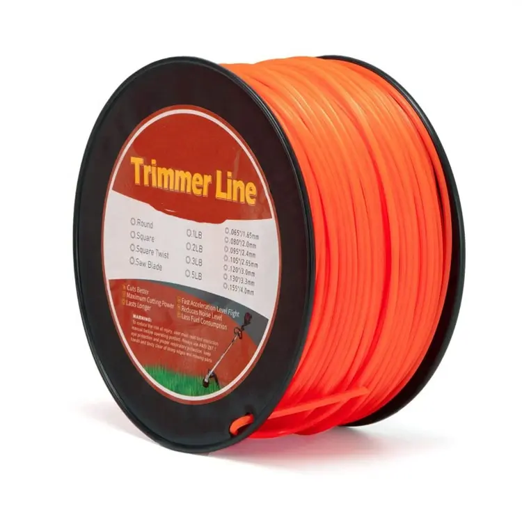 Trimmer Line 3 Pound 2.7mm Square Grass Trimmer Line Shaped Nylon Weed Eater String