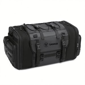 Sacoche de selle de moto en aluminium, grande capacité, étanche, extensible, 40L-60L, sacoche pour casque de moto - Product Image 2