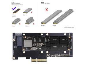 Adaptador Fervit <span class=keywords><strong>PCI</strong></span>-E 4.0 4X Host a NVMe Ruler 1U GEN-Z EDSFF de 5.9mm y 8.0mm de Grosor, Adaptador Corto para SSD <span class=keywords><strong>E1</strong></span>.S - Product Image 3