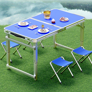 Ensemble de <span class=keywords><strong>table</strong></span> et chaises pliantes en <span class=keywords><strong>aluminium</strong></span> blanc pour <span class=keywords><strong>jardin</strong></span>, 8 pieds, <span class=keywords><strong>10</strong></span> <span class=keywords><strong>personnes</strong></span>, robuste, vente en gros - Product Image 4