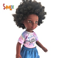 Poupées miniatures en vinyle Samlok pour filles, cheveux bouclés naturels, >70-80 CM, avec lumières, échelle 1:7, série mode, boîte vitrine