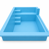 Coque de piscine en fibre de verre pour usage domestique, haute résistance à la traction, services de soudage et de découpe, construction durable pour spa de jardin intérieur