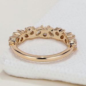 Shea IGI Certified Lab Grown Marquise Cut <strong>Diamond</strong> White D Color 10k/14k/18k Solid Gold Classic Eternity <strong>Wedding</strong> Pave Band <strong>Ring</strong> - Product Image 3