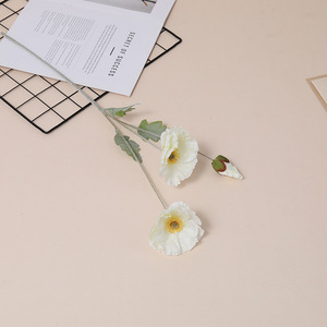 Fleurs artificielles de pavot islandais pour la décoration du salon, arrangement de bouquets, présentation florale, décoration douce - Product Image 6