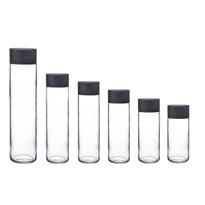 Vente en gros Bouteilles à eau vides de 250ml 300ml 350ml 375ml 400ml 500ml 750ml en verre rond transparent pour boisson de jus - Product Image 1