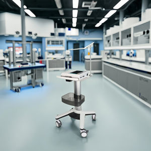 Carrinho de Equipamentos ECG com Armazenamento de Cabos, Braço de Alumínio, Rodas com Freio de 4 polegadas, Carrinho Hospitalar, Clínica Industrial, Escola Moderna - Product Image 4