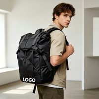 Sac à dos pour ordinateur portable antivol, imperméable, en Oxford, unisexe, durable, noir et rouge, pour les voyages, le bureau, le travail, les étudiants